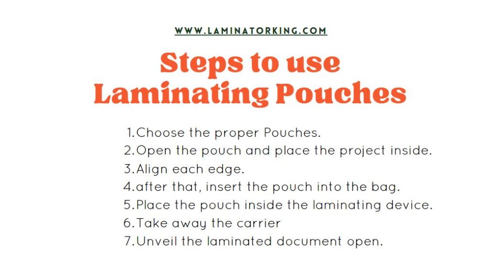 step by step process to use laminating pouches