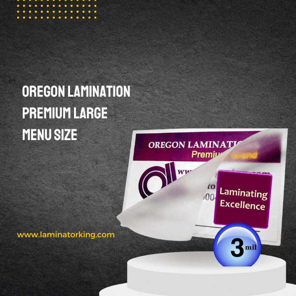 Oregon Lamination Premium large menu size thermal laminating pouches